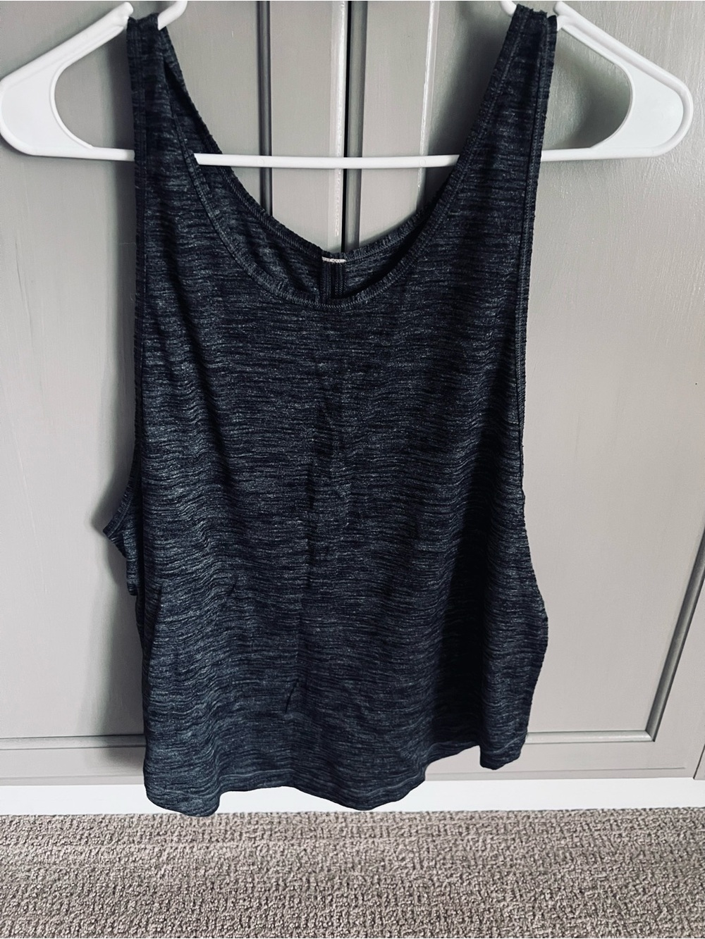 Lululemon Rush Hour tank in Charcoal Heathered